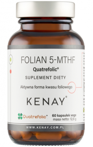 KENAY KWAS FOLIOWY FOLIAN 5-MTHF (aktywny kwas foliowy) Quatrefolic® 60kap