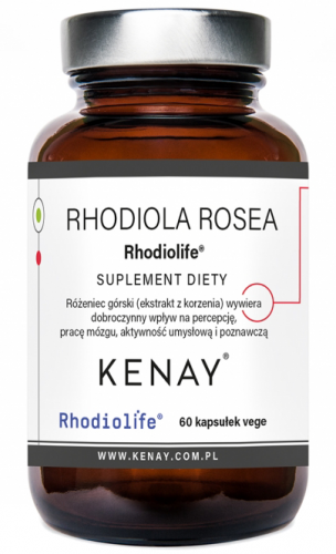 Kenay RHODIOLA ROSEA Ekstrakt RÓŻENIEC GÓRSKI Nerwy PAMIĘĆ STRES