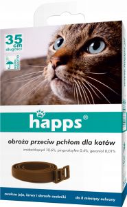 HAPPS obroża przeciw pchłom dla kotów 35cm kota