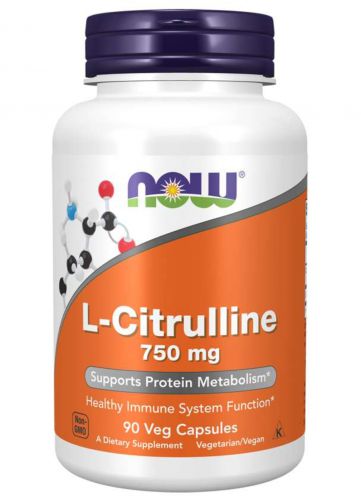 NOW Foods CYTRULINA L-Citrulline 750mg AMINOKWASY