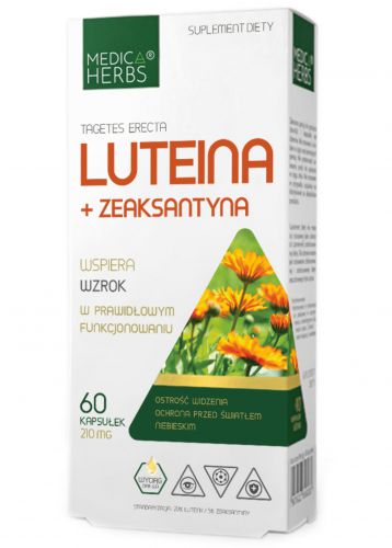 Medica Herbs LUTEINA + Zeaksantyna BEZ WYPEŁNIACZY