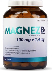 Hauster MAGNEZ B6 cytrynian magnezu 150 tab