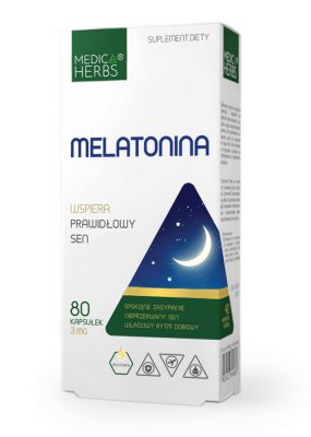 Medica Herbs MELATONINA 3mg 80kap DOBRY SEN