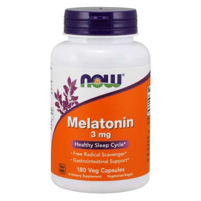 Now Foods MELATONINA melatonin 3mg 180kap SEN
