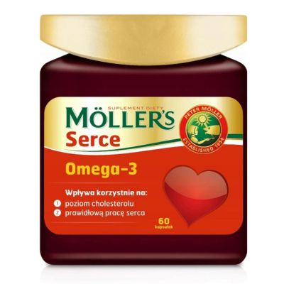 Moller\'s SERCE kwasy Omega-3 DHA/EPA CHOLESTEROL