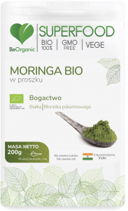BeOrganic MORINGA Bio 100% w proszku 200g 14/09/ 2023r