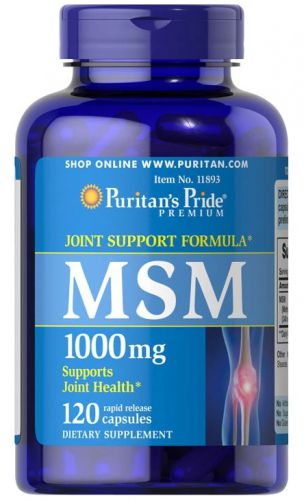 Puritan's Pride MSM 1000mg SIARKA ORGANICZNA kolagen