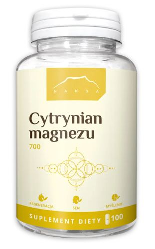 Nanga CYTRYNIAN MAGNEZU Magnez 700mg ZMĘCZENIE STRES