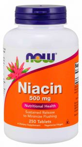 NOW FOODS WITAMINA B3 niacyna NIACIN 500mg 250 tab
