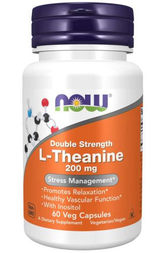 NOW Foods L- TEANINA theanine 200mg INOZYTOL STRES
