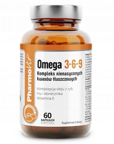 PharmoVit OMEGA 3 6 9 kwasy ALA EPA DHA witamina E