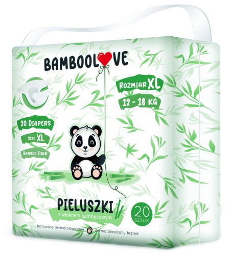 Bamboolove PIELUSZKI BAMBUSOWE 12-18kg XL 20szt