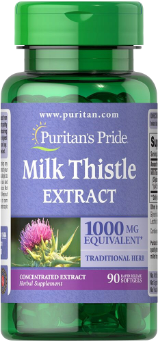 Puritan\'s Pride OSTROPEST PLAMISTY ekstrakt SYLIMARYNA Milk Thistle
