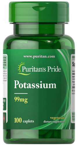 Puritan\'s Pride POTAS GLUKONIAN Potassium SERCE MIĘŚNIE