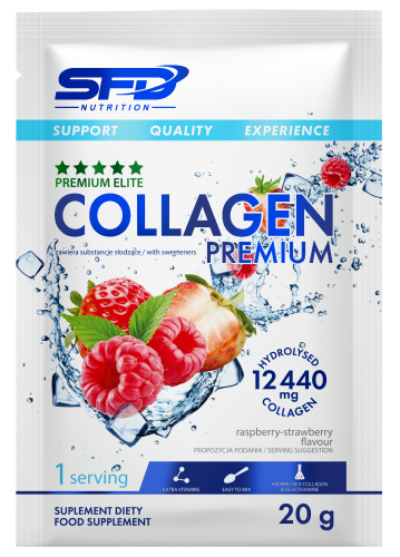 SFD COLLAGEN PREMIUM KOLAGEN SASZETKA TRUSKAWKA MALINA STAWY