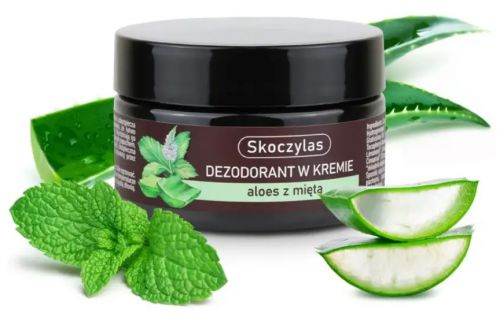 Skoczylas NATURALNY DEZODORANT W KREMIE Aloes z miętą BEZ SOLI ALUMINIUM