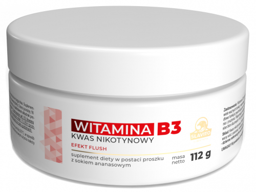 SLAVITO Witamina B3 (PP) z sokiem z ananasa 112g