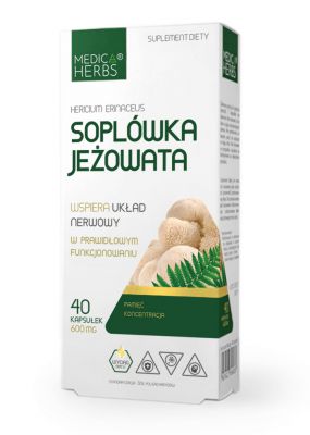 Medica Herbs HERICIUM soplówka jeżowata 600 mg 40 kaps.
