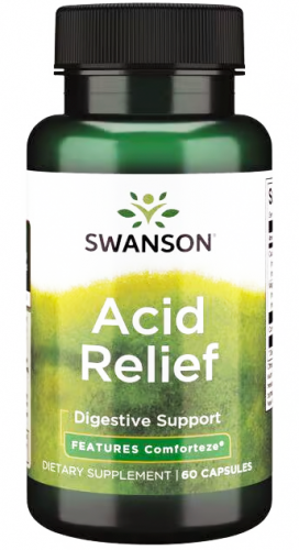 SWANSON Acid Relief 60kaps REFLUKS TRAWIENIE