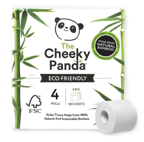 Cheeky Panda PAPIER TOALETOWY BAMBUSOWY TRZYWARSTWOWY 4szt EKO