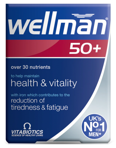 VITABIOTICS Wellman 50+ WITAMINY MINERAŁY KOMPLEKS Cynk Selen DLA MĘŻCZYZN