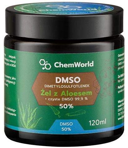 ChemWorld Żel DMSO 99,9% Moc 50% z Aloesem 120ml