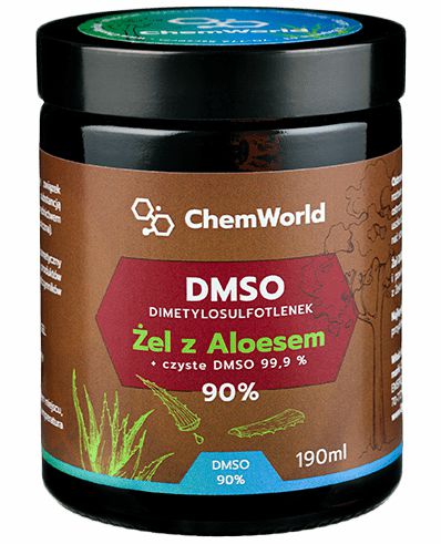 ChemWorld Żel DMSO 99,9% Moc 90% z Aloesem 190ml CZYSTE DMSO