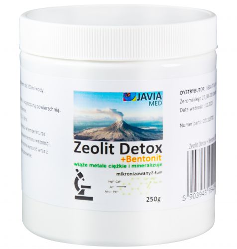 ZEOLIT Detox + Bentonit USUWA METALE CIĘŻKIE 250g