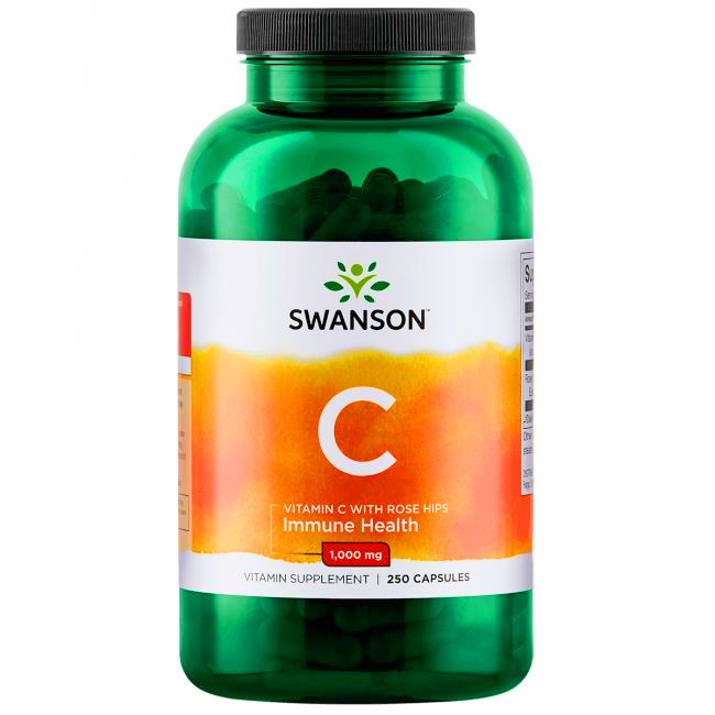 Witamina C 1000mg 250kap Dzika Róża Swanson